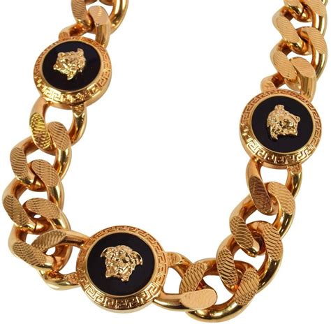 gold mens versace|Versace necklace real gold.